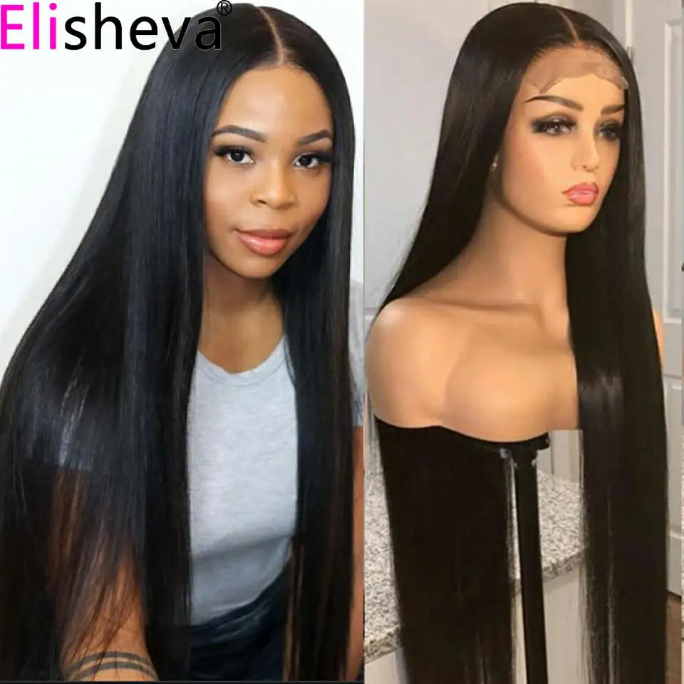 Bone Straight Human Hair Wig HD Transparent Lace Front Wigs For Women Straight 13x4 Lace Frontal Wigs Brazilian 4x4 Closure Wig
