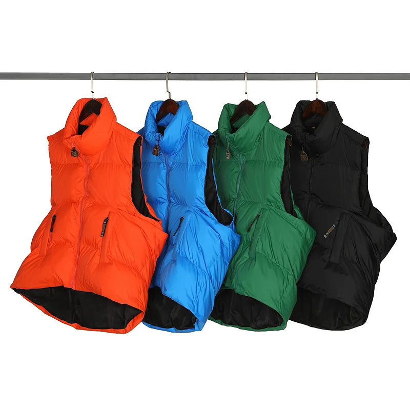 

2021FW Top Quality KAPITAL Printed Down Vest on Both Sides Men Women Couple Down Vest Hip Hop High Street Oversize Down Vest