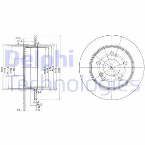 

B2291 for brake disc rear W202 9300 W124 W124 c12104