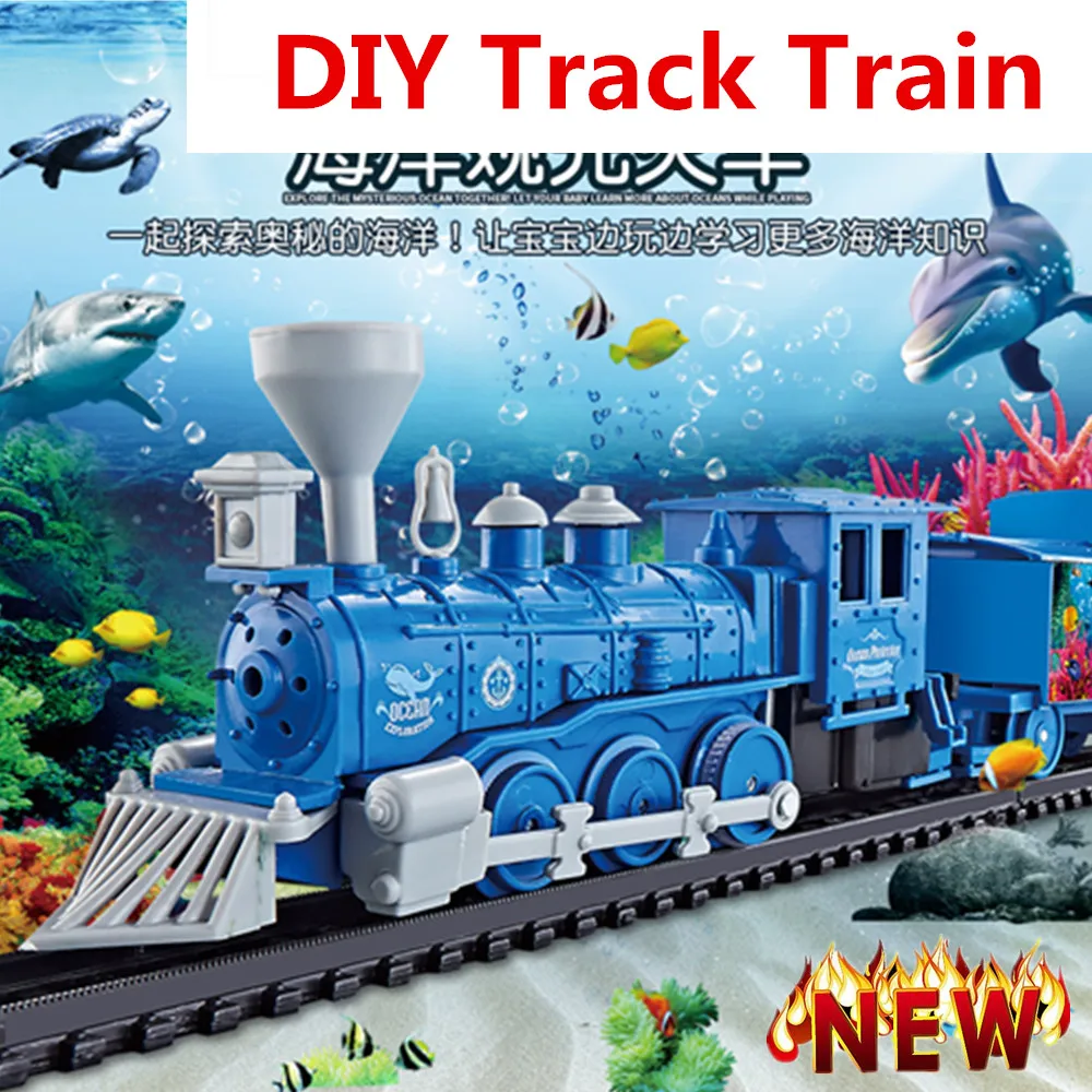 Электрическая имитация океанского экскурсионного поезда набор рельсовых