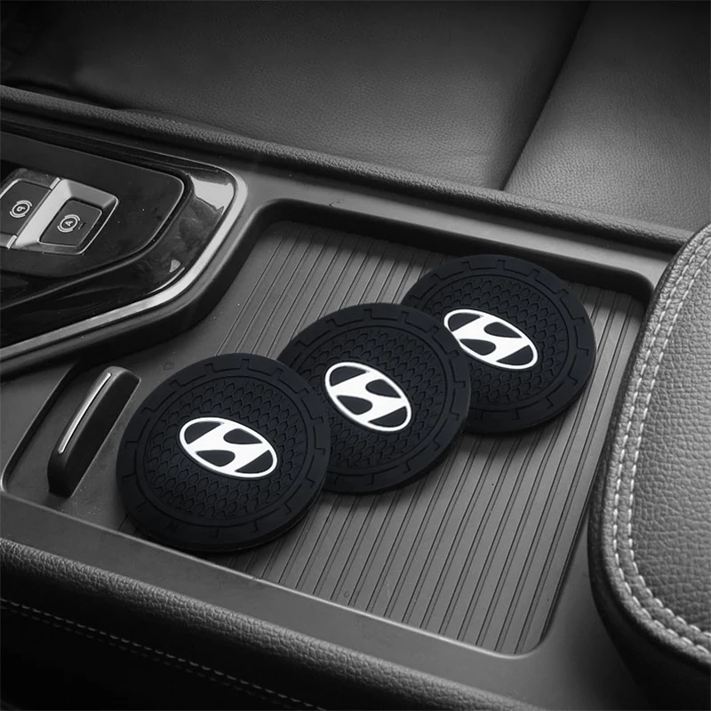 

1pcs Car Anti-slip Coaster Auto Cup Holder Mat Pad Interior Accessories For Hyundai Accent Tucson Sonata Santafe Veloster Azera