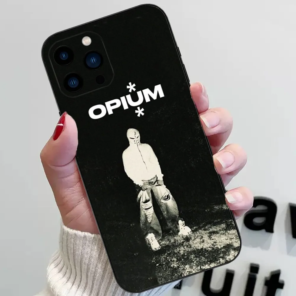 Чехол O-Opium Rap Playboi Carti для iPhone 15 14 13 12 11 Pro Max mini XS XR X 8 Plus SE черный чехол