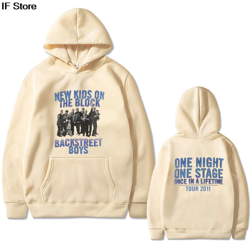 Backstreet Boys New Kids on The Block Tour 2001 толстовка с рисунком мужская капюшоном в стиле