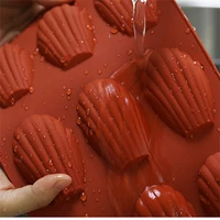 9 cavities madeleine silicone cake mold shell biscuit cake handmade soap mold tray non stick silicone bakeware mould