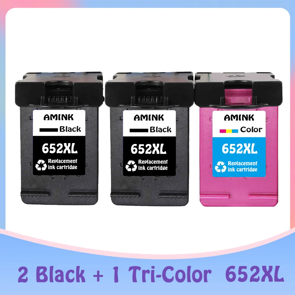 

Remanufactured HP 652 652XL HP652 Ink Cartridge Replacement for Deskjet 1115 1118 2135 2136 2138 3635 3636 3638 3838 3835