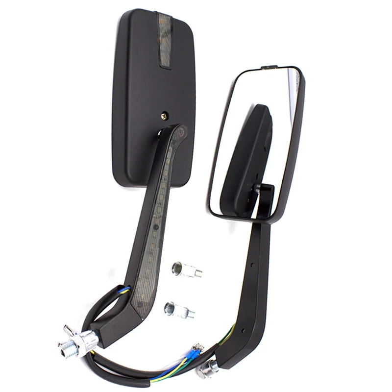 M10 10Mm Motorcycle Led Turn Signal Running Light Side Rear View Mirror For Honda Kawasaki Suzuki Street Cruiser Custom