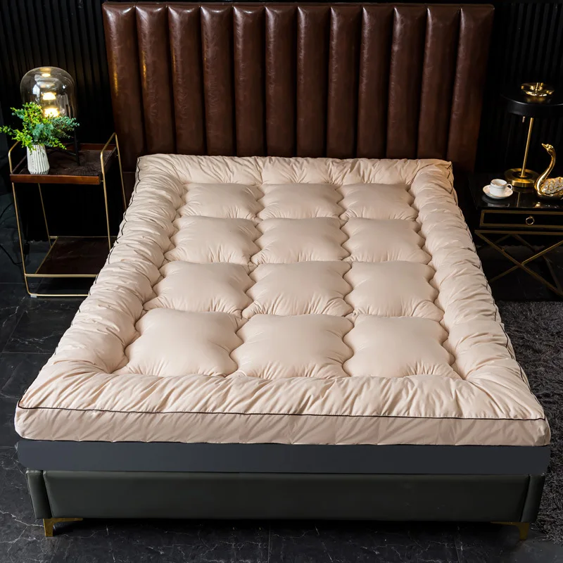 Новый матрас с перьями бархатное постельное белье ультрамягкий наматрасник