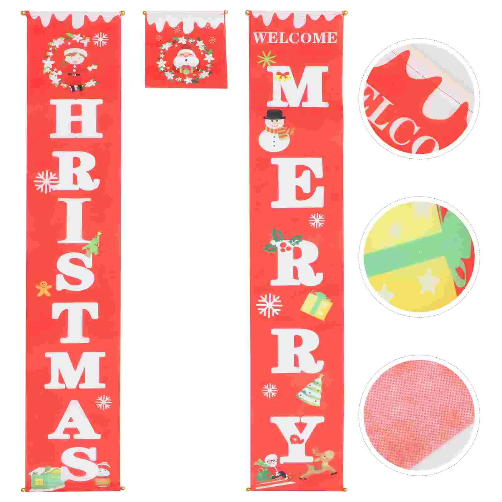 

Christmas Door Coupletdecorations Hanging Party Supplies Favors Head Clearance Porch Decor Decoration
