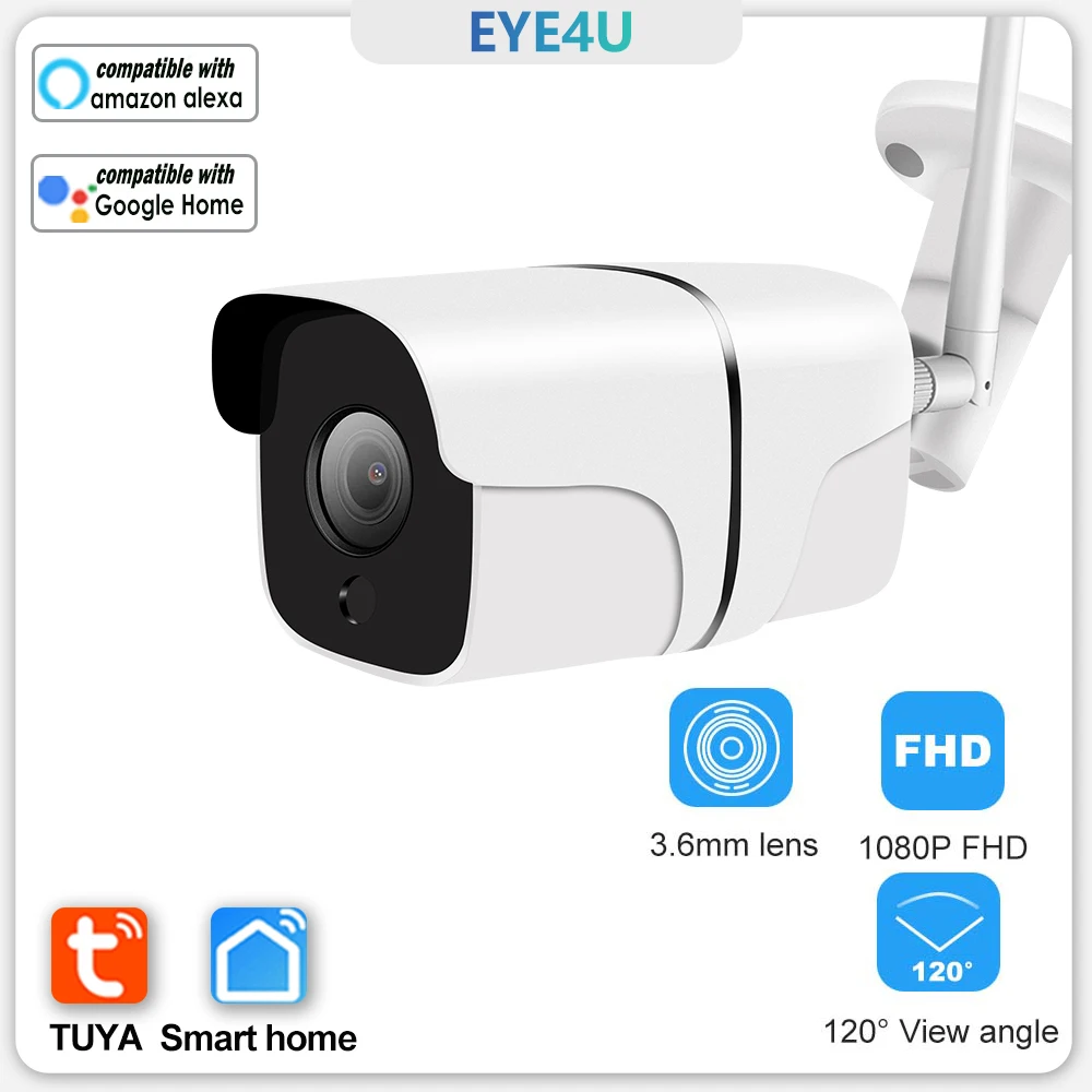 

WIFI IP Bullet Camera 1080P Outdoor Security Camera 2MP Full HD Security Protection CCTV System IR Night Vision P2P TUYA Alexa
