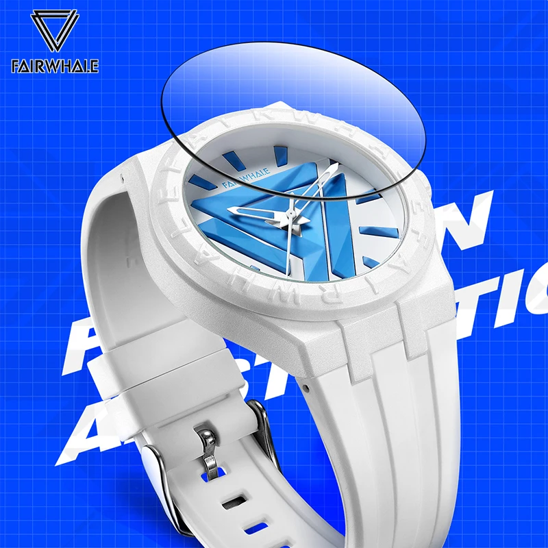 Famous Brands Mark Fairwhale Fashion Couple Watches Sports Silicone Strap Waterproof Quartz Wristwatch Lovers Free Shipping 2023