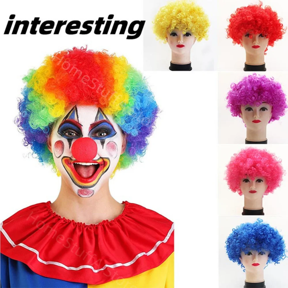 

Multicolored Performance Curly Clown Wavy Wig Explosive Cosplay Funny Hair Christmas Birthday Party Disco Decor Dance Bar Gift