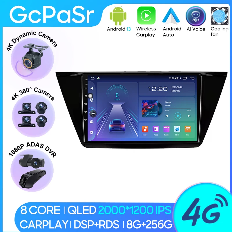 Автомобильный радиоприемник Carplay для VW Volkswagen TOURAN 2016 2017 2018 навигация GPS Android авто