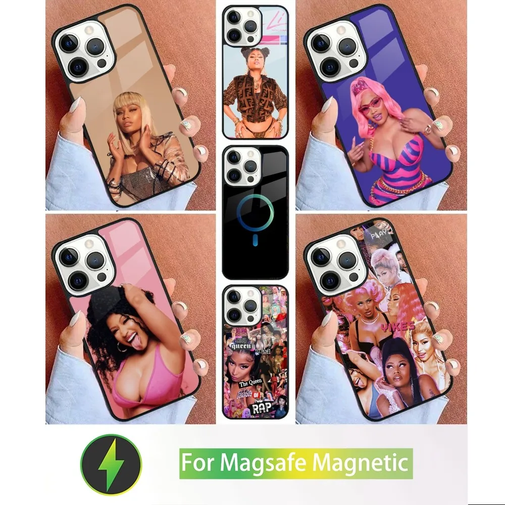 N-Nicki M-Minaj чехол для телефона iPhone 15 14 13 12 11 Plus Pro Max Mini Magsafe Магнитная Беспроводная
