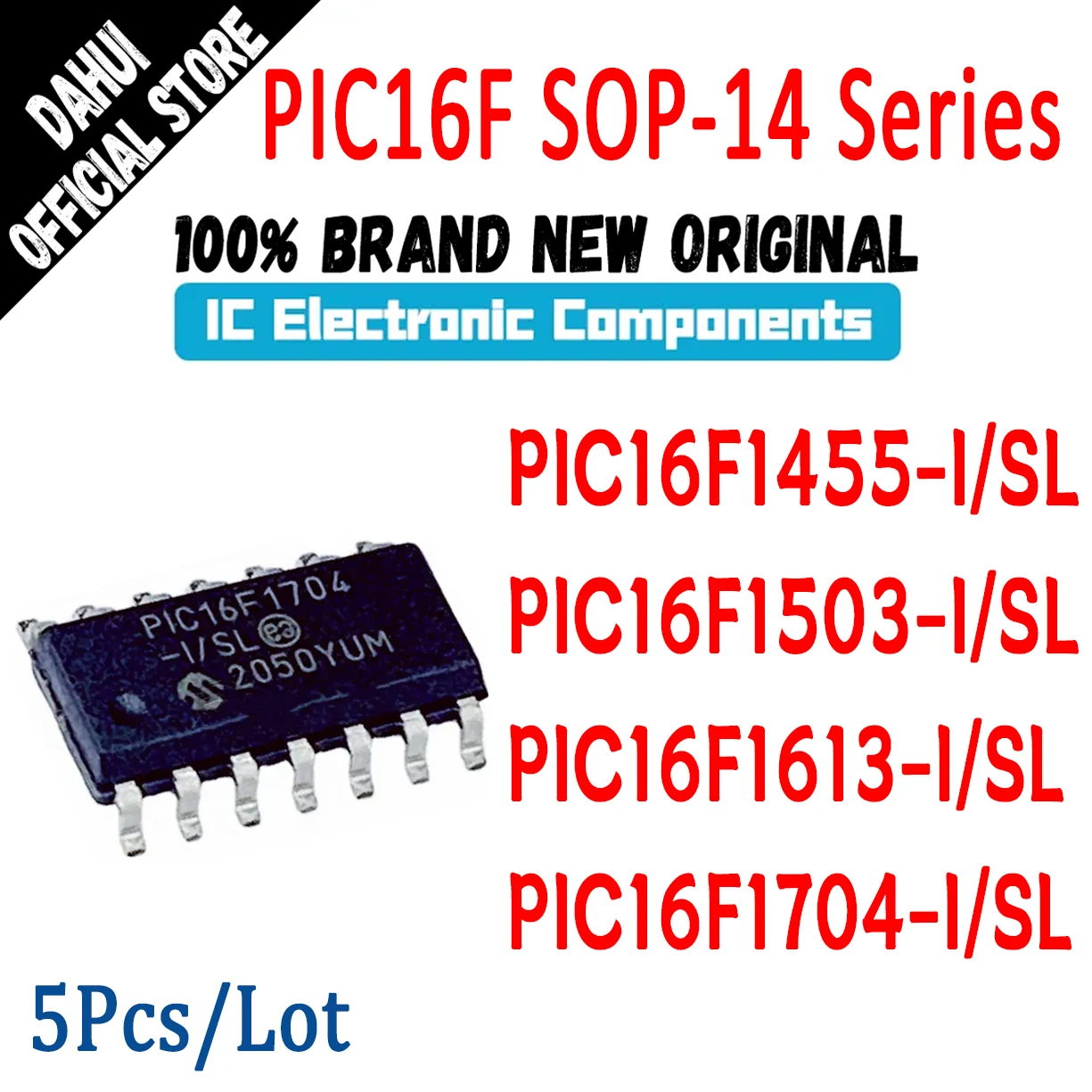 

PIC16F1455-I/SL PIC16F1503-I/SL PIC16F1613-I/SL PIC16F1704-I/SL PIC16F1455 PIC16F1503 PIC16F1613 PIC16F1704 PIC IC MCU Chip SOP