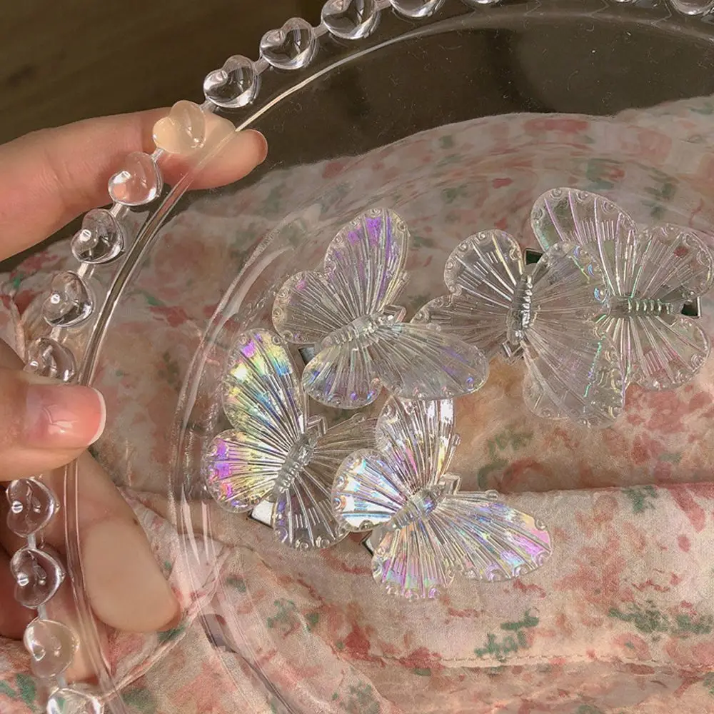 Заколки для волос с изображением русалки и бабочки 5 шт |