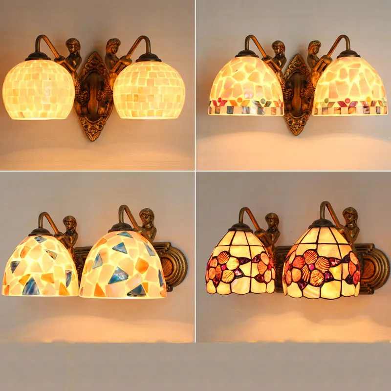 

Креативные настенные лампы в виде ракушки русалки в турецком стиле, лампы в стиле ретро, домашний декор для бара, кафе, столовой, коридора, осветительные приборы