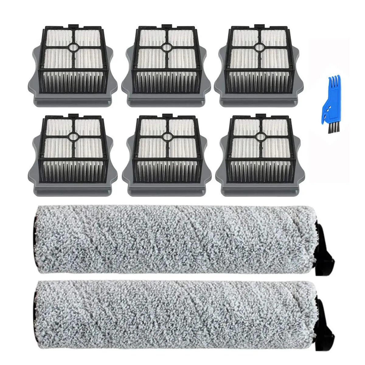 

Brush Roll and 6 Pack for TINECO IFLOOR, IFLOOR3, Floor One S3 Hardwood Floors Wet Dry Vacuum Cleaner Part