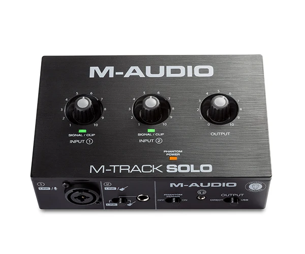 

M-AUDIO M-Track SOLO professional sound card 2-Channel USB recording interface with Crystal Preamp for Mac and PC