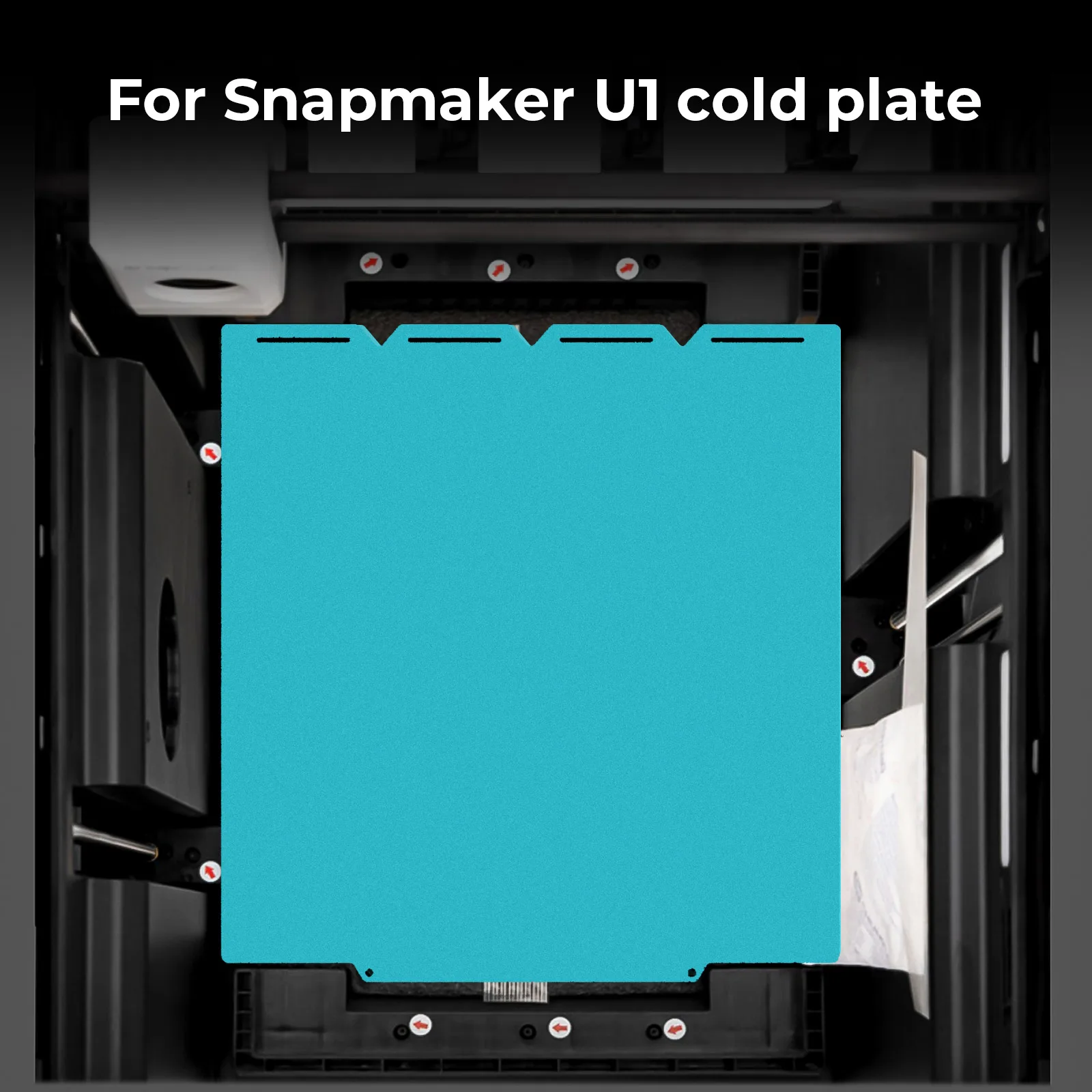 Фото Для Snapmaker U1 270x270 мм Холодная печатная пластина PLA PETG с двусторонней адгезией для первого слоя для 3D-принтера U1, аксессуары №1