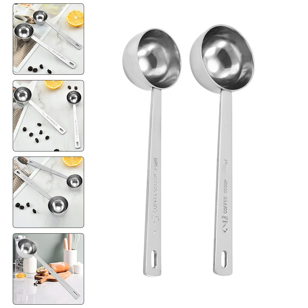 

Spoon Measuring Spoons Coffee Scoop Measure Tea Stainless Steel Tablespoon Teaspoon Ingredients Bean Condiment Metal Fo Sugar