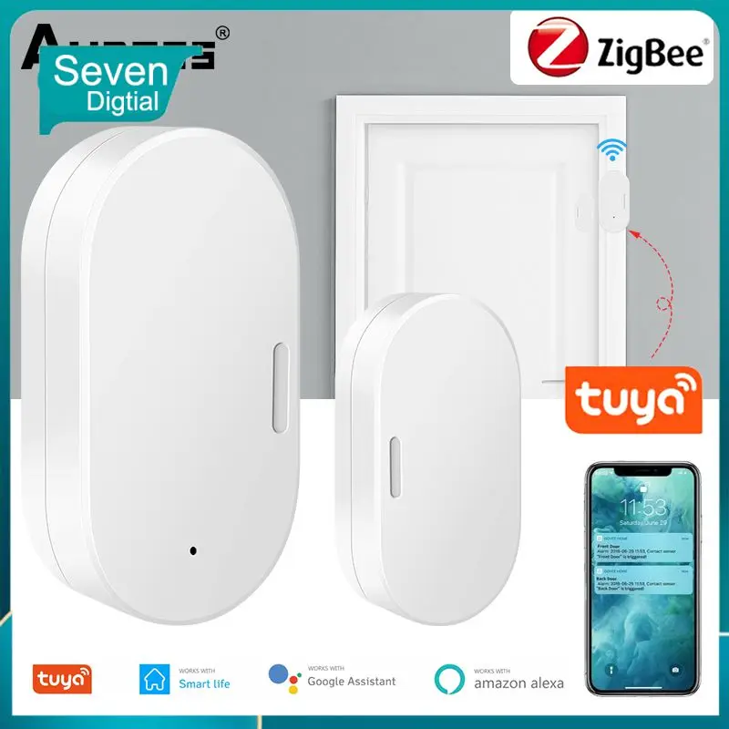 

2/4/6PCS Alexa Door Window Magnetic Sensor Smart Home Tuya Smart Smart Security Alarms Remote Monitoring Door Detectors Zigbee
