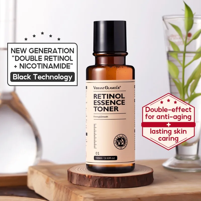 

VIBRANT GLAMOUR Toner Facial Retinol Face Firming Lifting Anti-Aging Reduce Wrinkle Fine Lines Facial Skin Care Beauty Health