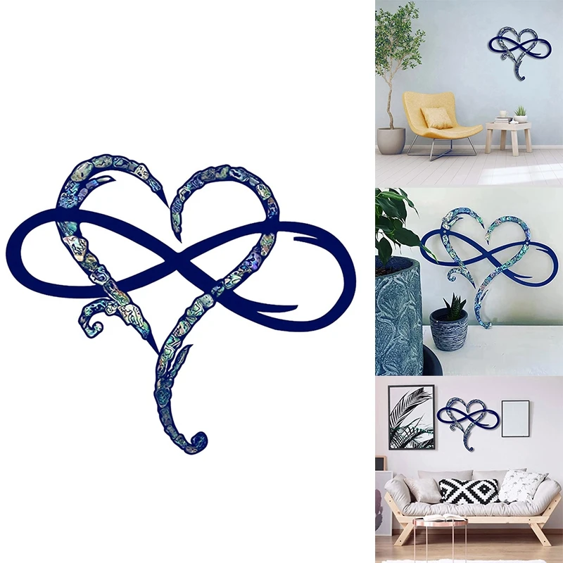 

Metal Wall Decoration Unique Design-Wall Art Room Decoration Eternal Love Infinite Heart Iron Art Decor Interior Decor