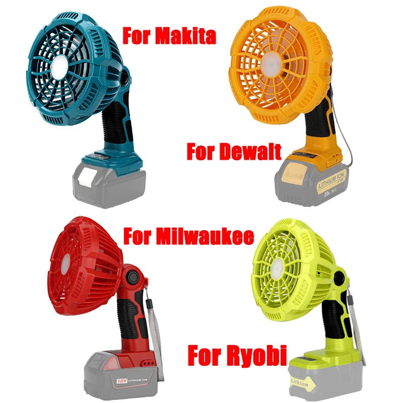 

Vertical Fan For Makita For Dewalt For Bosch For Milwaukee For Ryobi For For BlackDecker Craftsman 14.4-18V Battery With Light