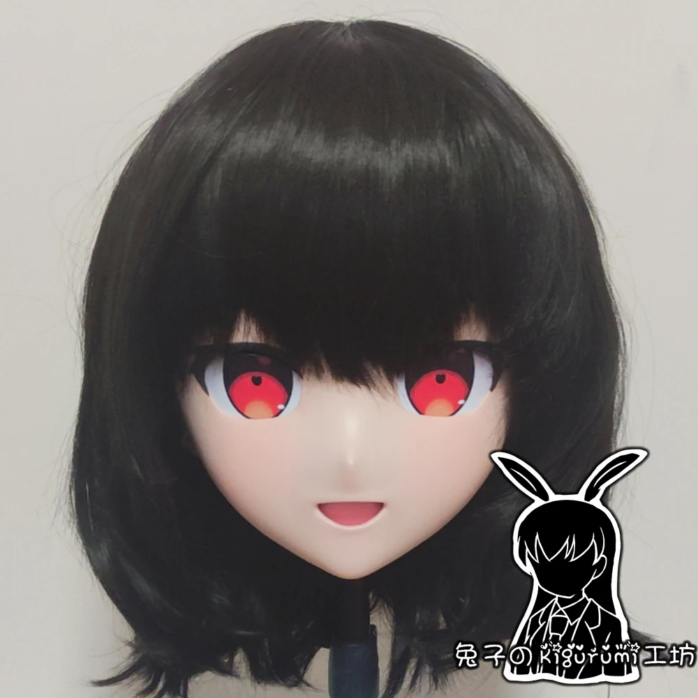 

(KMY030)Customize Character Female/Girl Resin Kig Full/Half Head With Lock Anime Cosplay Japanese Animego Kigurumi Mask