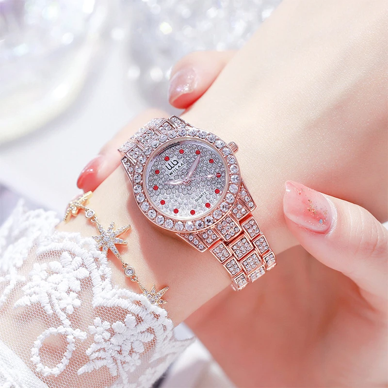 2022 Ladies Watch Fashion Luxury Watches For Women Brand Diamond Pretty Dropshipping Gifts Luxe Montre Femme Zegarek Damski Uhr