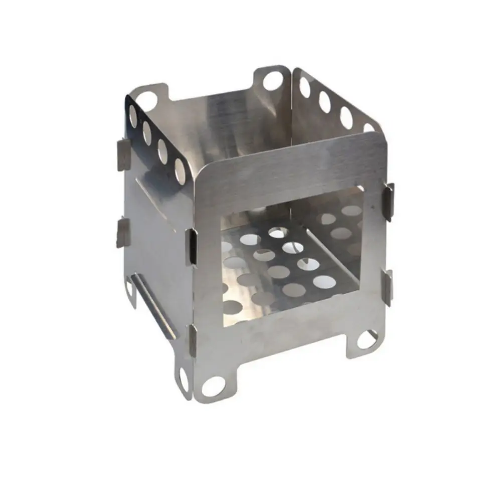 

Portable Wood Burning Camping Stove for Picnic Hiking Outdoor Camping Stove Folding Safety Stainless Steel BBQ Stove