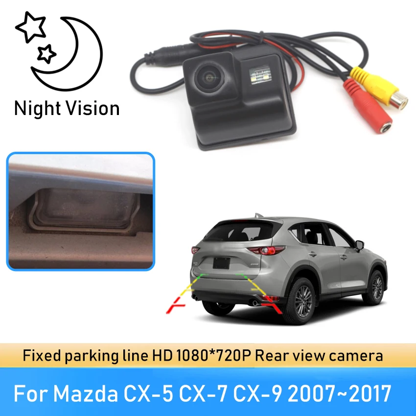 

140 градусов, HD CCD, высокое качество, RCA 1080x720P, специальная камера заднего вида для автомобиля Mazda 3 Mazda3 Sendan 2007 2008 2009