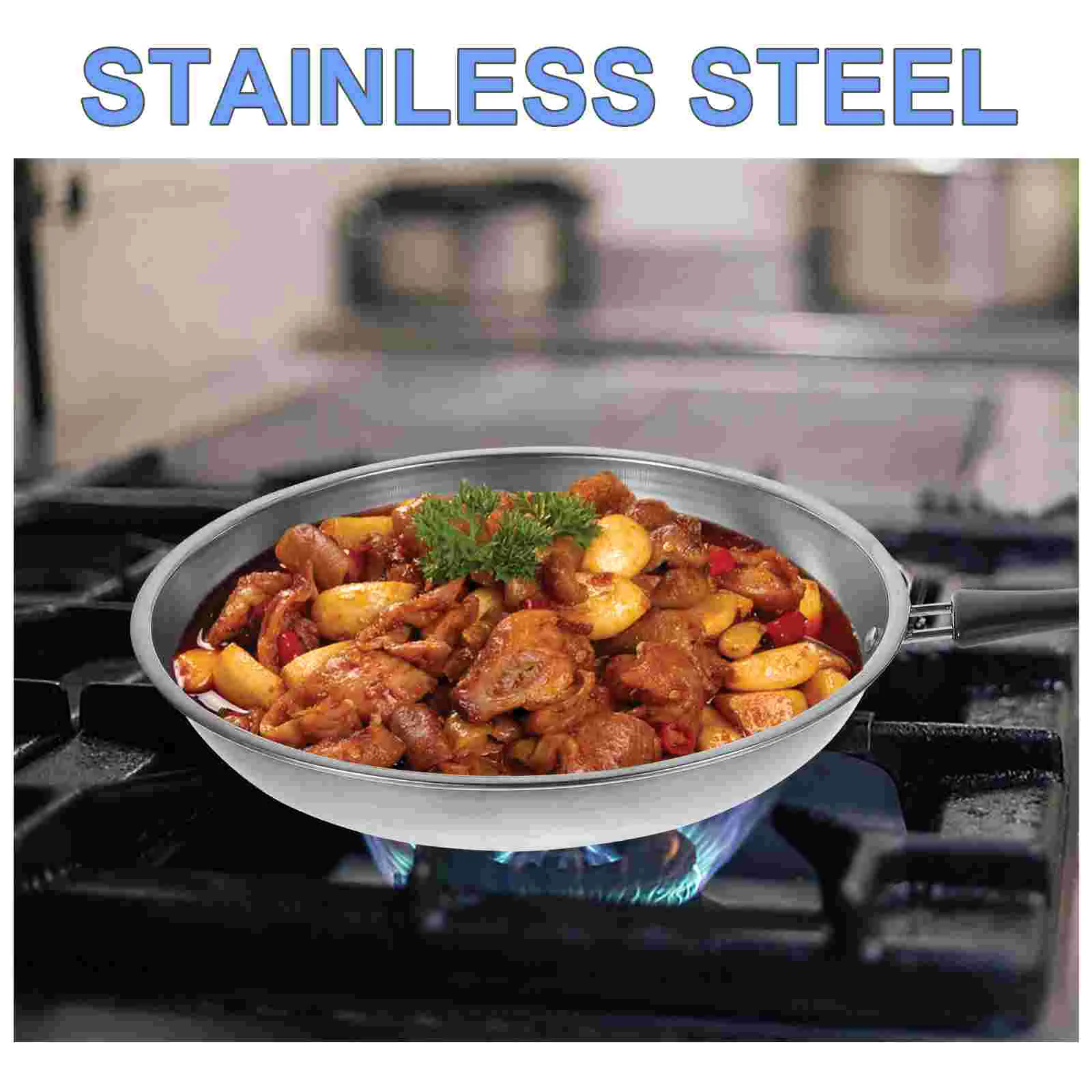 Сковорода из нержавеющей стали набор суповой сковороды с крышкой кастрюля