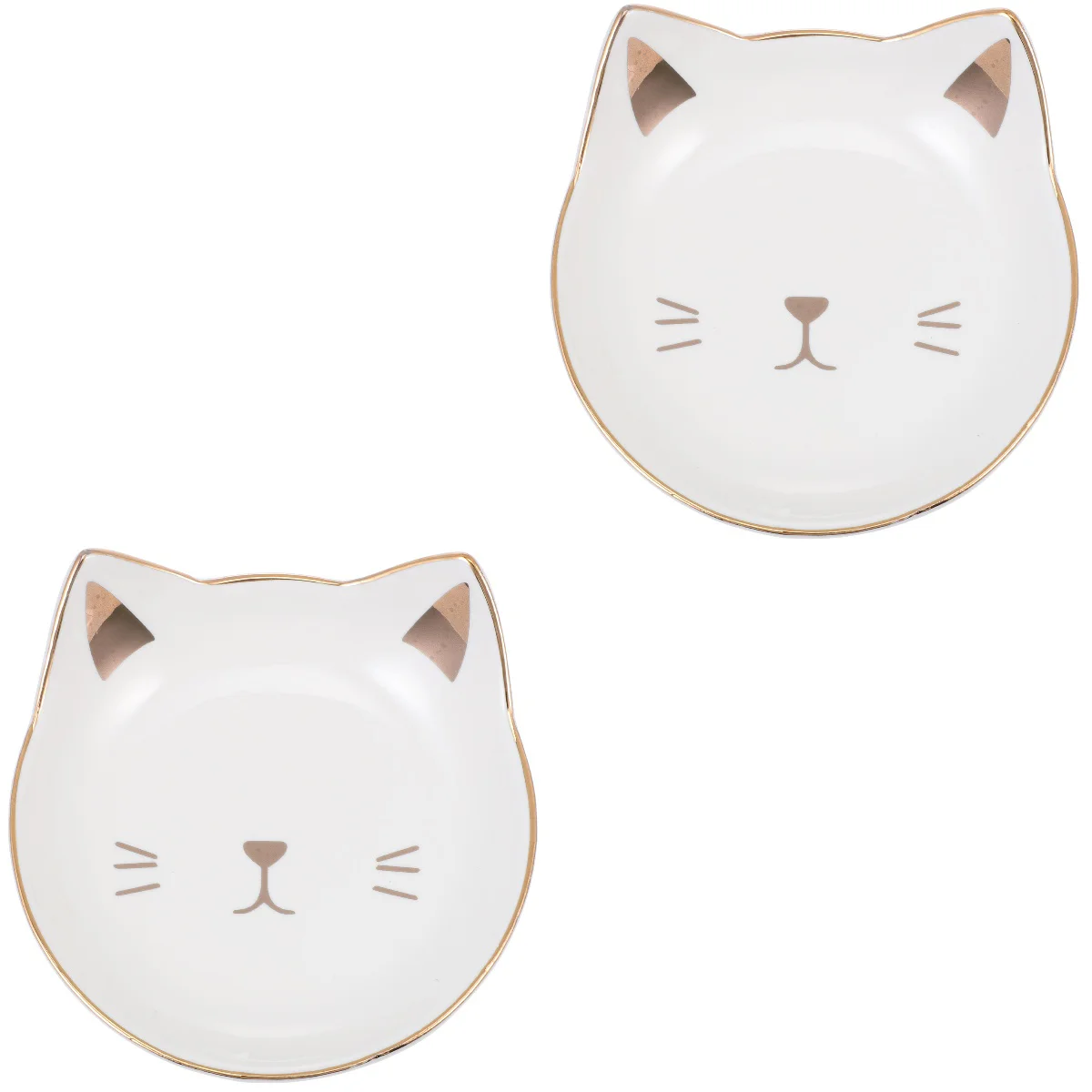 

2pcs Ceramic Tableware Cartoon Cat Design Plate Exquisite Serving Plate