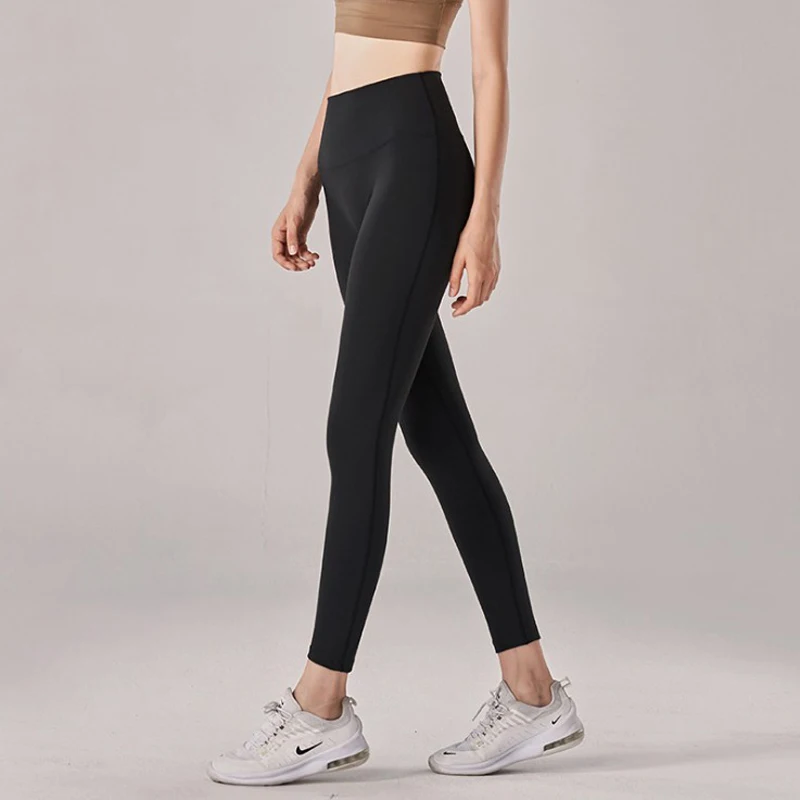 

Yoga Women's No Embarrassment Trousers Fitness Exercise Running Quick-drying Hip Lifting High Waist Leggings