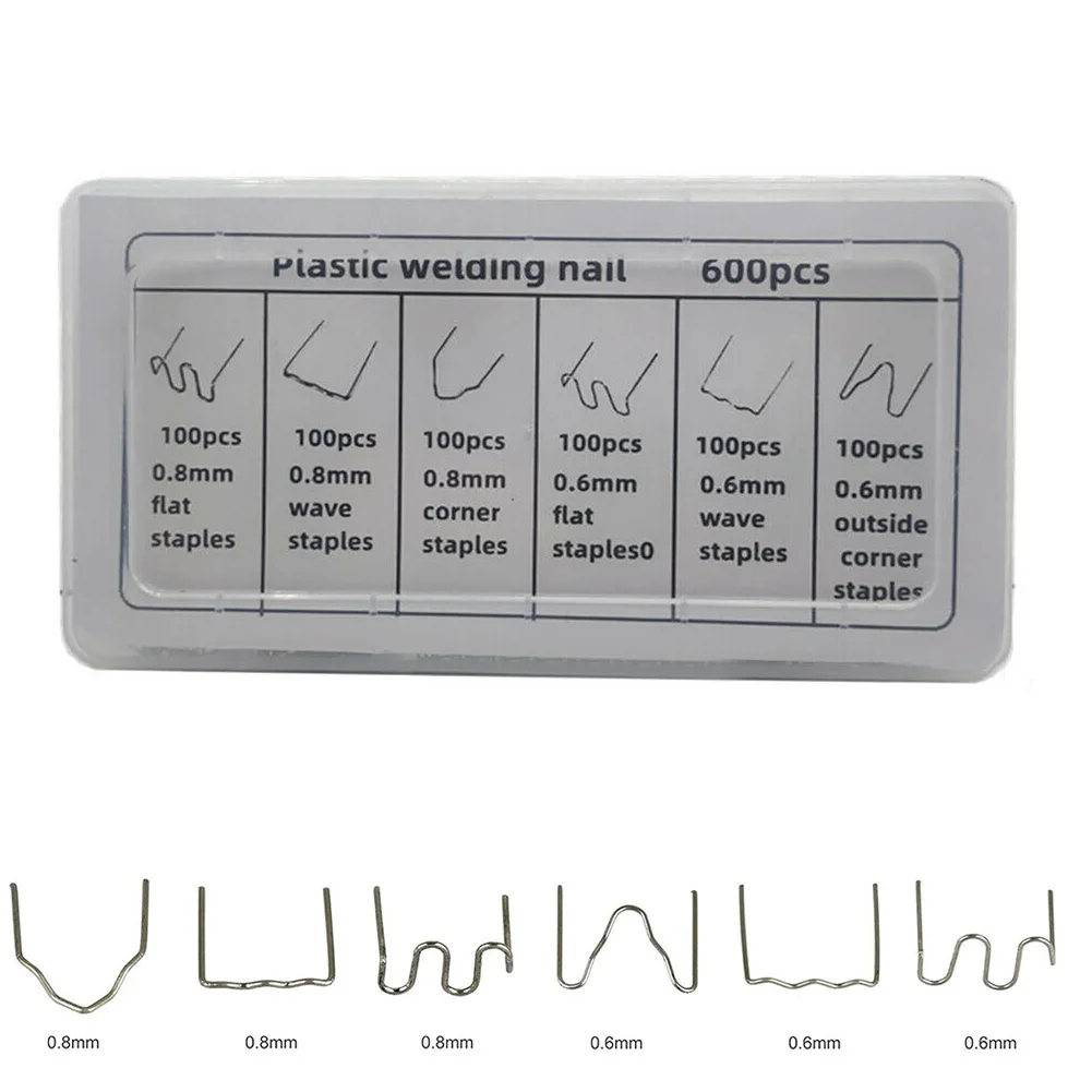 

600Pcs/Box Staples Plastic Repair Machine Welding Hot Stapler Bumper Fender Welder Staples Stainless Steel Automotive Repair