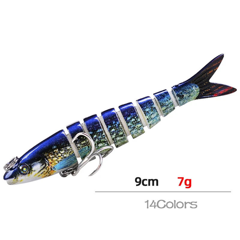 

9cm 7g Swimbait Wobblers Pike Fishing Lures Artificial Multi Jointed Sections Hard Bait Trolling Carp Fishing Tools Trout Lure