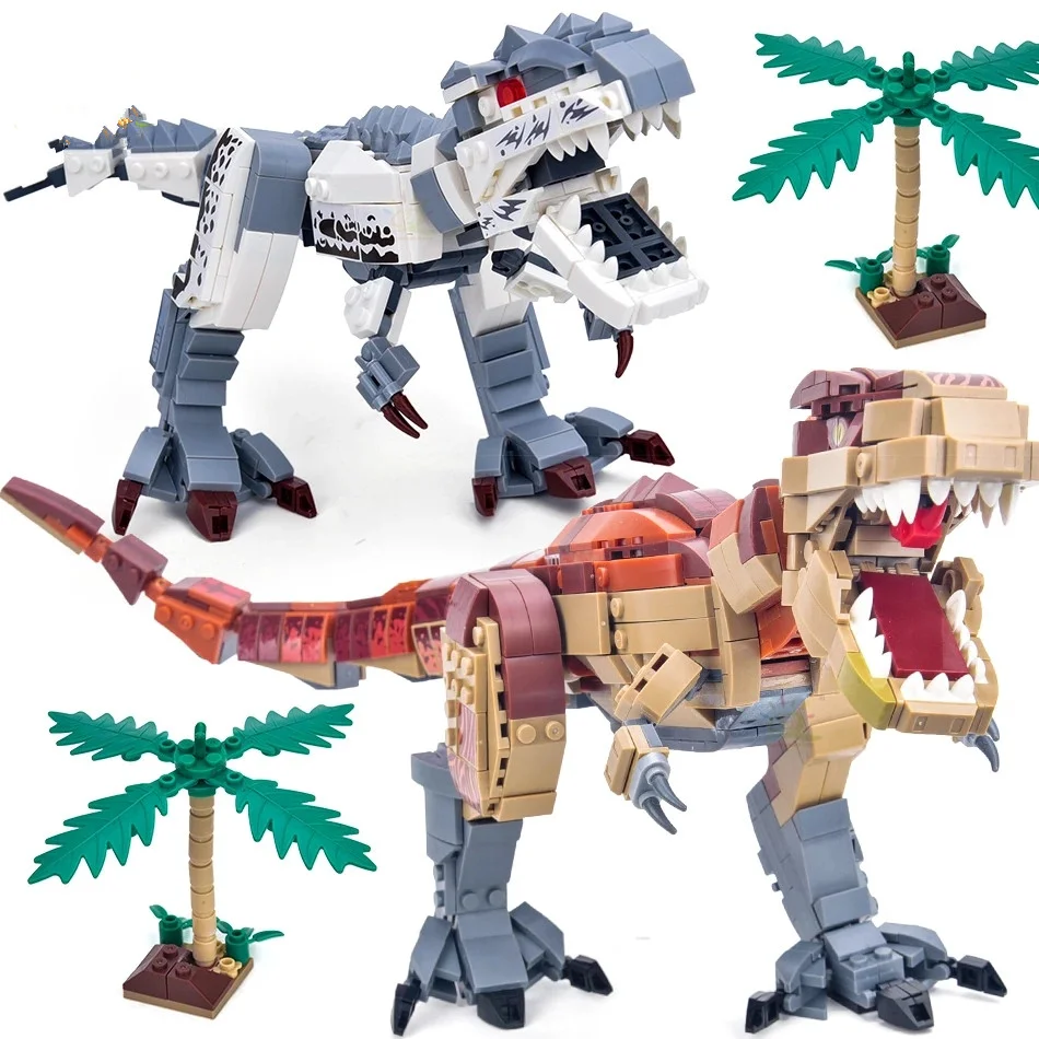 

Jurassic World Indominus Rex Dinosaur Building Blocks Tyrannosaurus Triceratops Velociraptor Dino Park Bricks Toy For Kids Gift