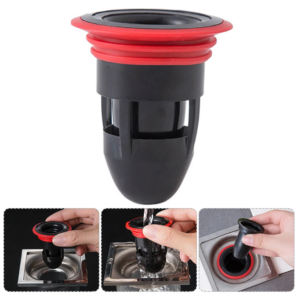 

4pcs Floor Drain Silicone Sleeve Useful Practical Sewer Drain Strainer Floor Filter for Basement Kitchen Sink