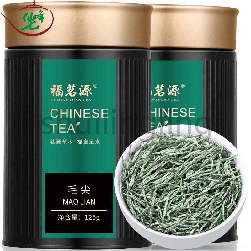 

New Super Quality Mingqian Green Tea 7A+ Leaf Maojian Natural Organic Gift Box Canned Gift 125g /can