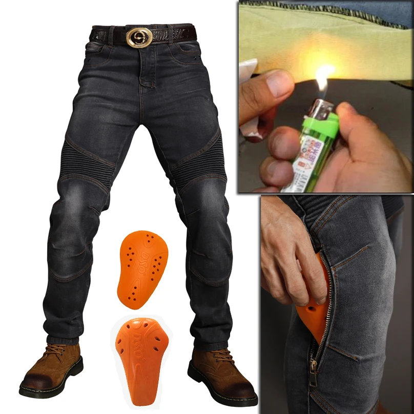 Мотоциклетные мужские внедорожные брюки Aramid огнеупорные и носимые Hi-03