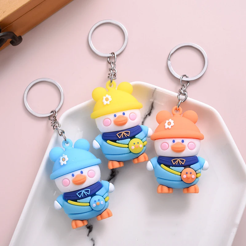 

Cute Lalafanfan Duck Keychain Hyaluronic Acid Duck Doll Key Chain Friends Soft Toys Ducks Doll Gift