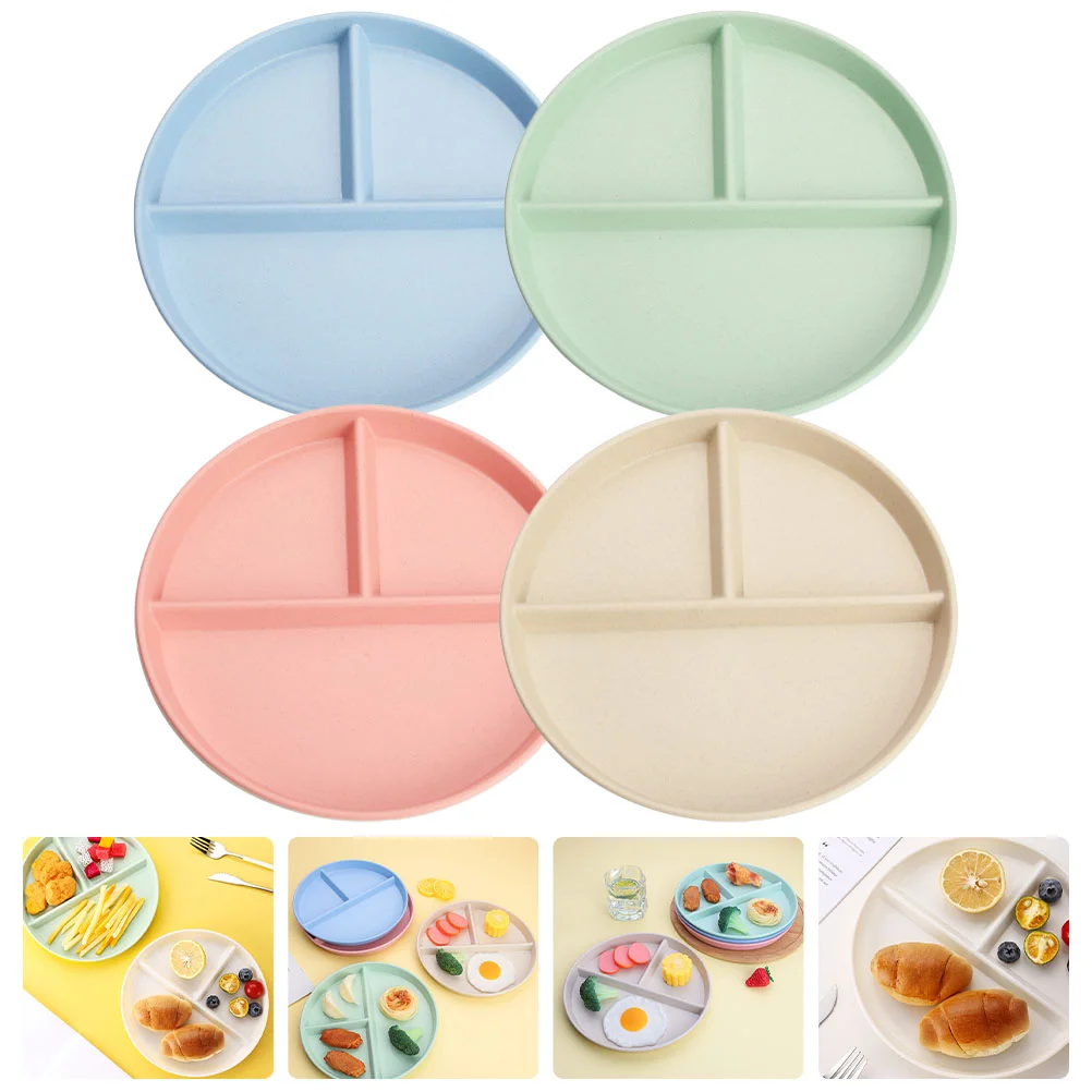 

Plate Divided Losssnack Tray Dinner Fat Plates Serving Dishweight Platter Control Diet Cupcake Aid Fruit Salad Dessert Appetizer