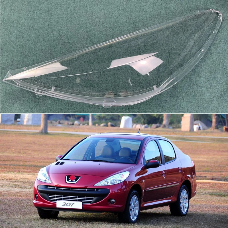 

for Peugeot 207 Headlight Shade Headlight Shell 09 10 11 12 13 Peugeot 207 Transparent lampshade headlight housing lamp face
