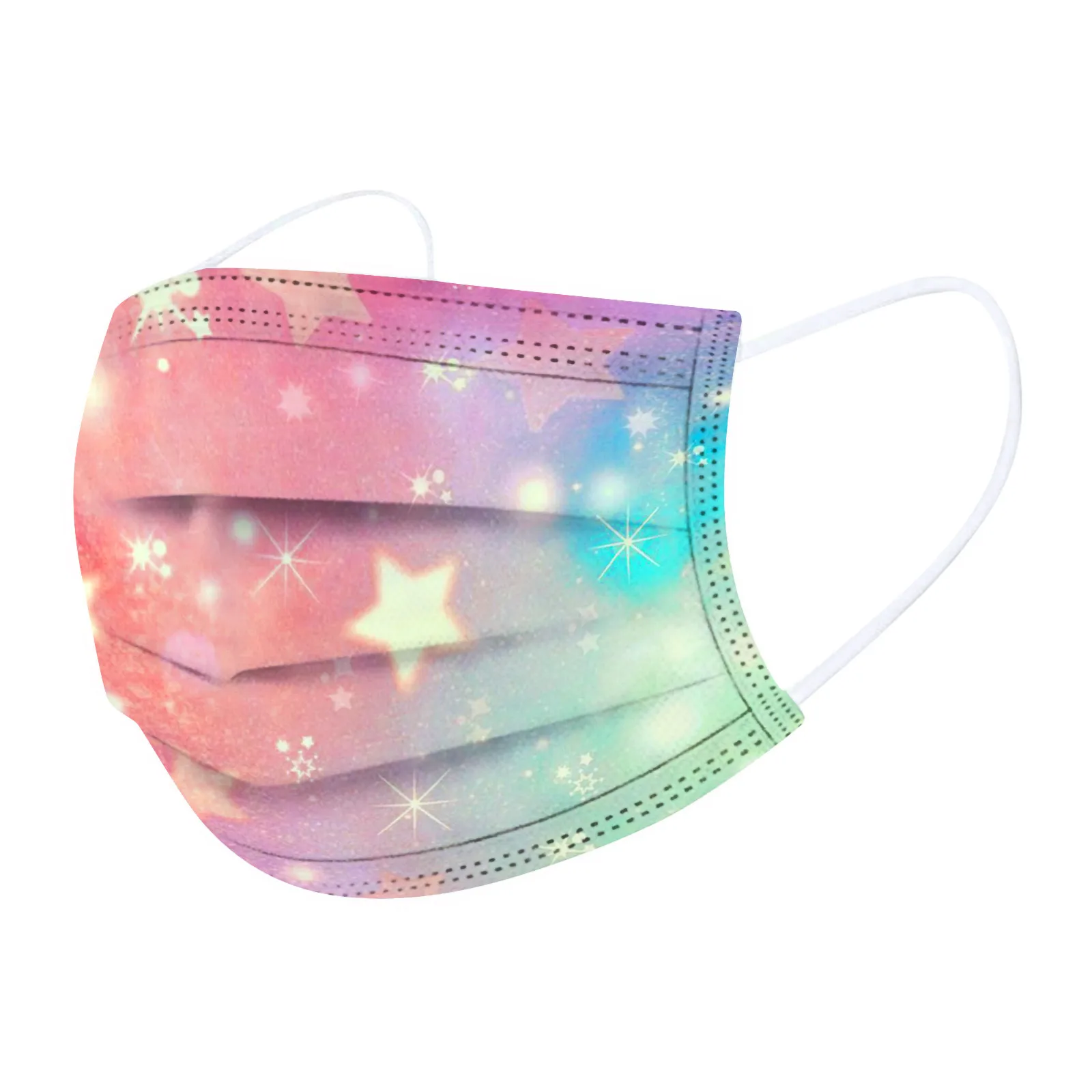 10 шт. одноразовая маска для лица с принтом звезд | Тематическая одежда и униформа