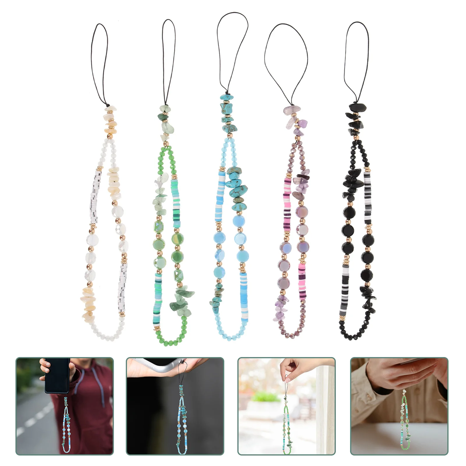 

Strap Lanyard Wrist Charms Cellphone Hanging Straps Pendant Cell Lanyards Beaded Anti Lost Chain Hand Purse Case Decoration Neck
