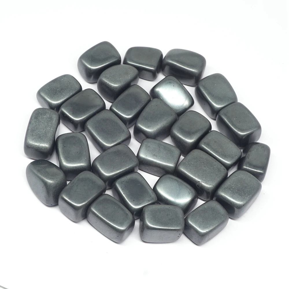 

Tumbled Crystal Stones Natural Hematite Gemstone Reiki Healing Irregular Rock Mineral Specimen Craft Ornament Home Decor