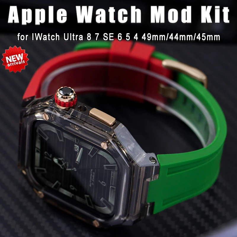 

Роскошный прозрачный ремешок для Apple Watch Ultra 49 мм 45 мм 44 мм