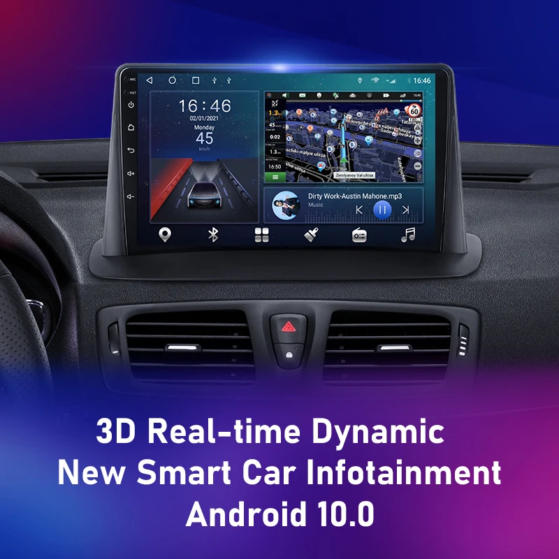 $104.61 For Renault Megane 3 2008-2014 Android 2 Din Car Radio Multimedia Carplay Speaker Audio Accessories Video Navigation Stereo DVD