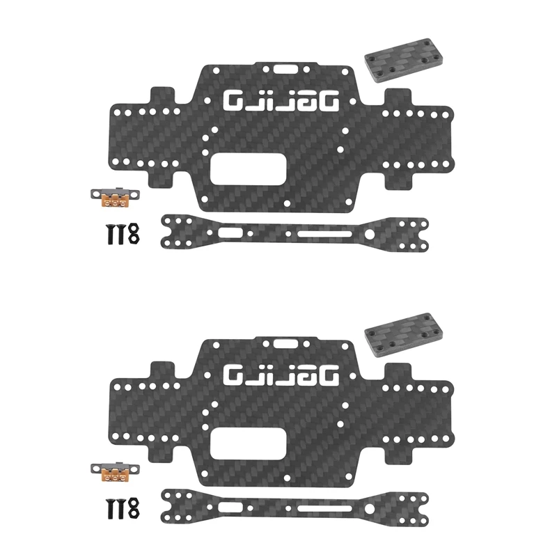 

2X For Wltoys K969 K979 K989 K999 P929 P939 1:28 Upgraded Carbon Fiber Chassis Car Bottom Low Body Shell